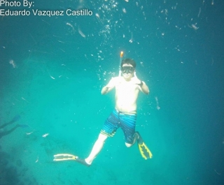 snorkel en familia